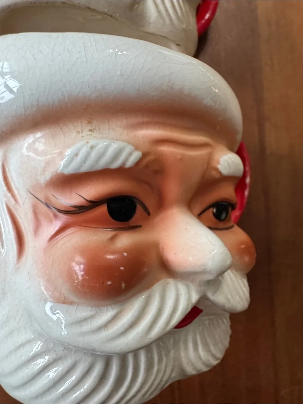 Crazed & Chippy Vintage Santa Mugs